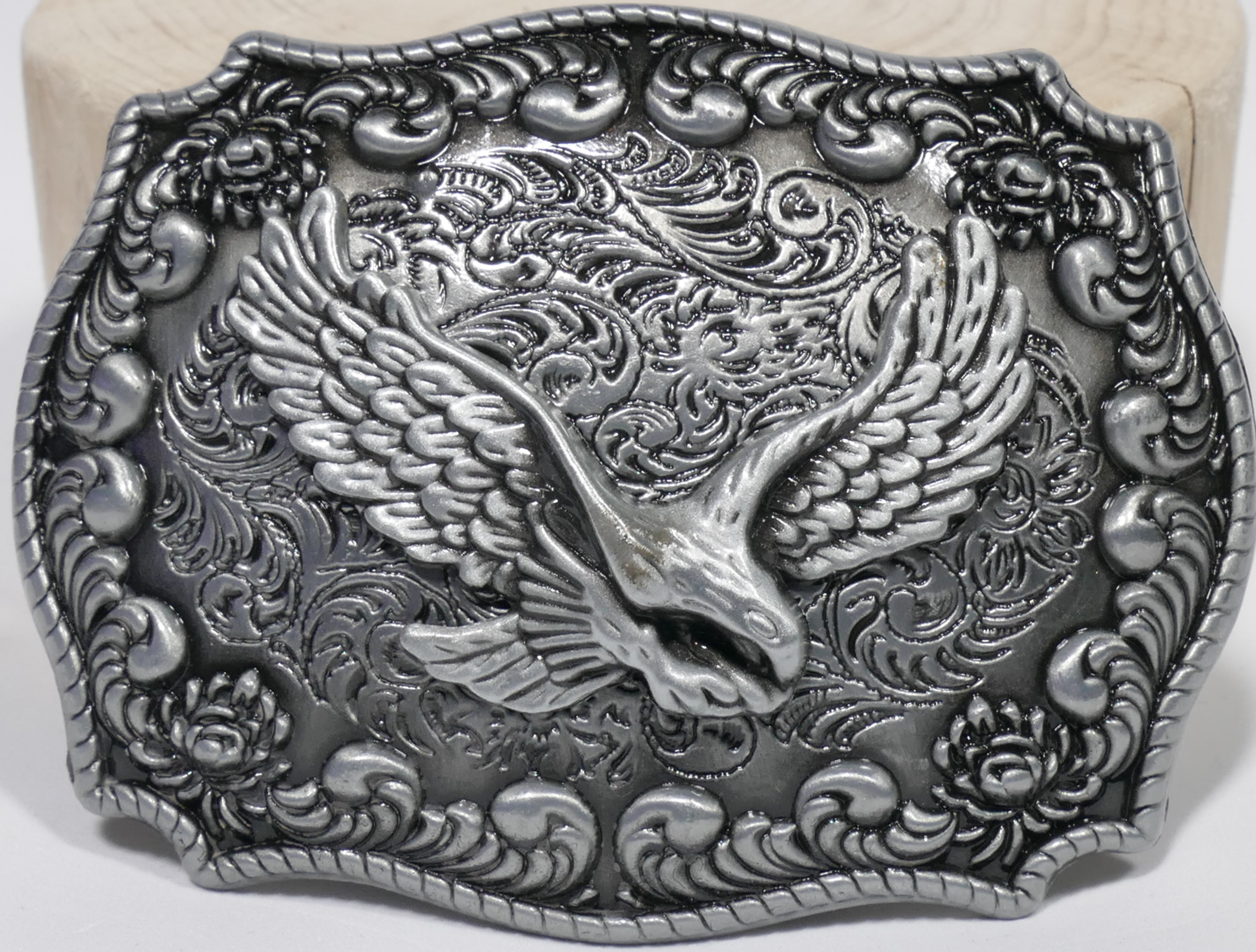 Buckle Floral Adler eckig klein, Western Gürtelschnalle